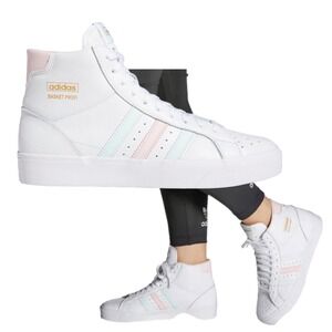 NEW Adidas Originals High Top Basket Sneakers Profi 'Dash Green Pink Size 8